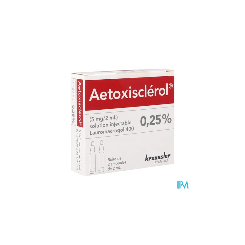 AETOXISCLEROL 0,25% SOL INJ AMP 2