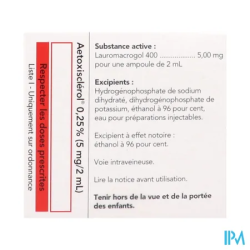 AETOXISCLEROL 0,25% SOL INJ AMP 2