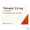 TEMESTA 2,5MG CPR SECABLE 30