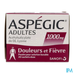 ASPEGIC 1 000MG ADULTE SACHET 20