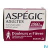ASPEGIC 1 000MG ADULTE SACHET 20