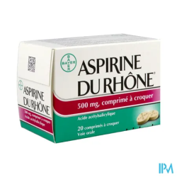 ASPIRINE 500MG RHONE CPR CROQ 20