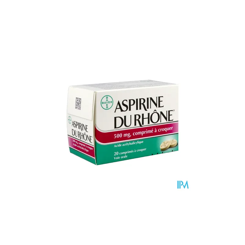 ASPIRINE 500MG RHONE CPR CROQ 20