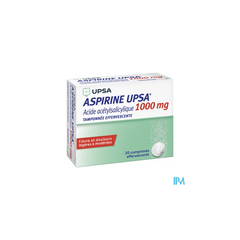ASPIRINE 1 000MG UPSA CPR EFF 20
