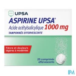 ASPIRINE 1 000MG UPSA CPR EFF 20
