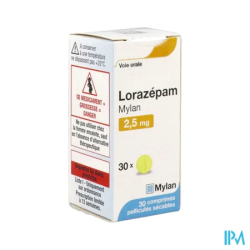 LORAZEPAM 2,5MG VTS CPR SECAB30