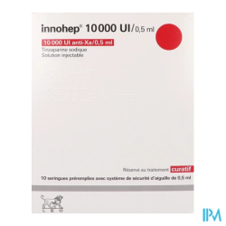 INNOHEP 10 000UI/0,5ML SER SC 10