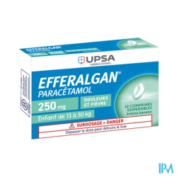 EFFERALGAN 250MG SACHET 12