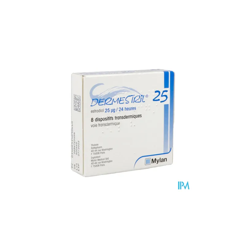 DERMESTRIL 25MCG/24H D/TRANSD 8