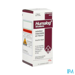 HUMALOG 100U/ML FL 10ML
