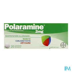 POLARAMINE 2MG CPR SECABLE 20