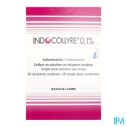 INDOCOLLYRE 0,1% COL DOSE 20
