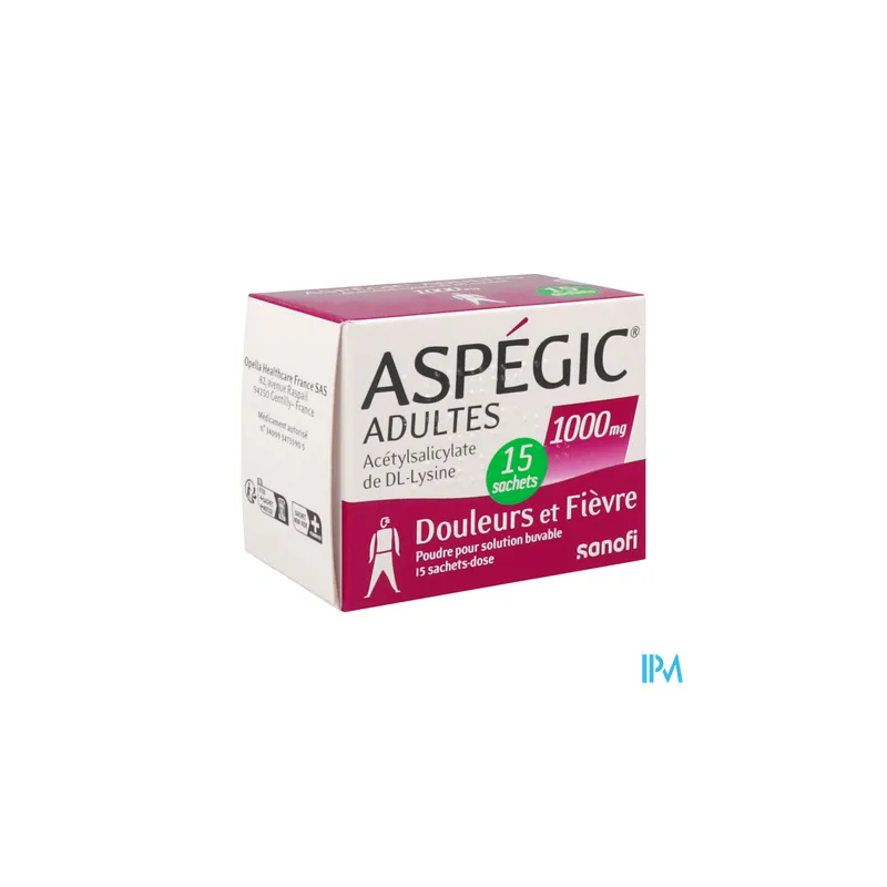 ASPEGIC 1 000MG ADULTE SACHET 15