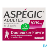 ASPEGIC 1 000MG ADULTE SACHET 15