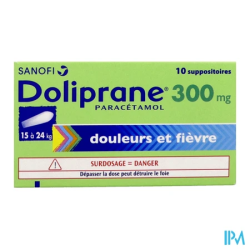 DOLIPRANE 300MG SUP 10