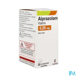 ALPRAZOLAM 0,25MG VTS FL CPR SEC30