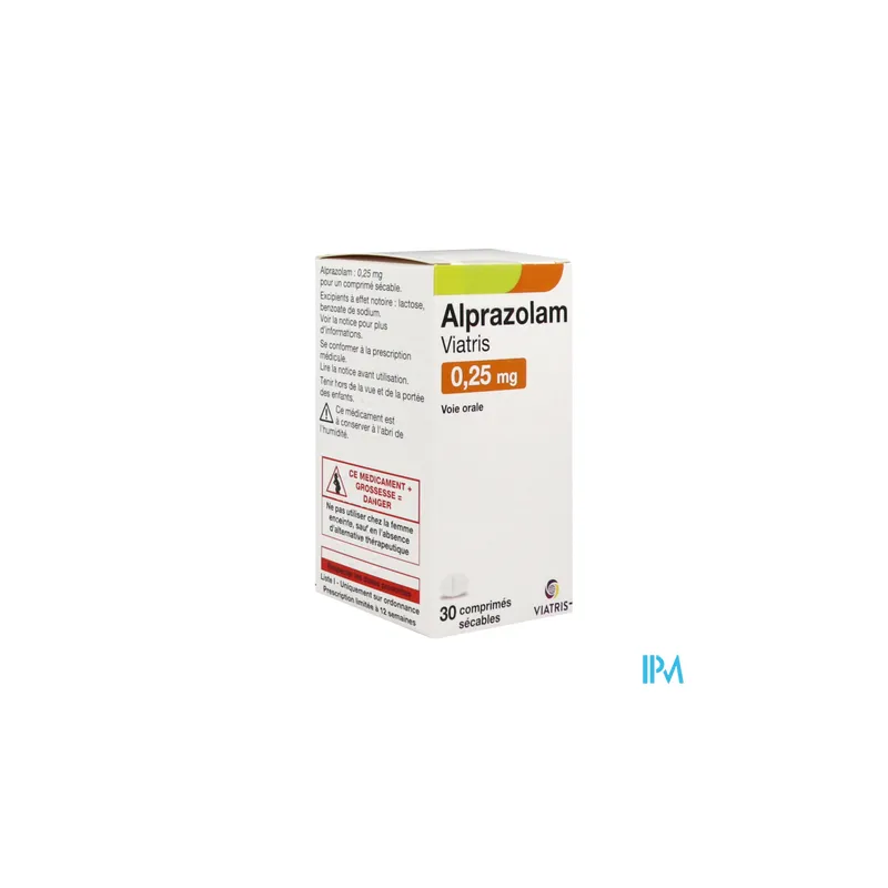 ALPRAZOLAM 0,25MG VTS FL CPR SEC30