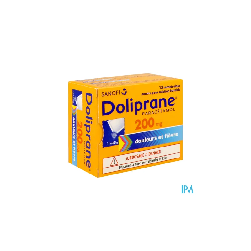 DOLIPRANE 200MG SACHET 12