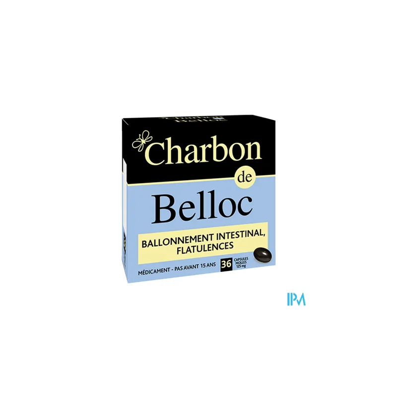 CHARBON DE BELLOC 125MG MET CAPS36