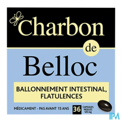 CHARBON DE BELLOC 125MG MET CAPS36