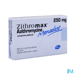 ZITHROMAX MONODOSE 250MG CPR 4