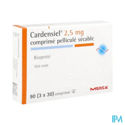 CARDENSIEL 2,5MG CPR SECABLE 90