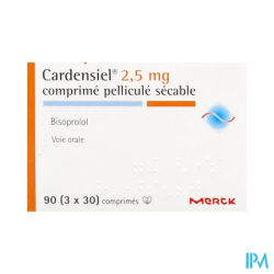 CARDENSIEL 2,5MG CPR SECABLE 90