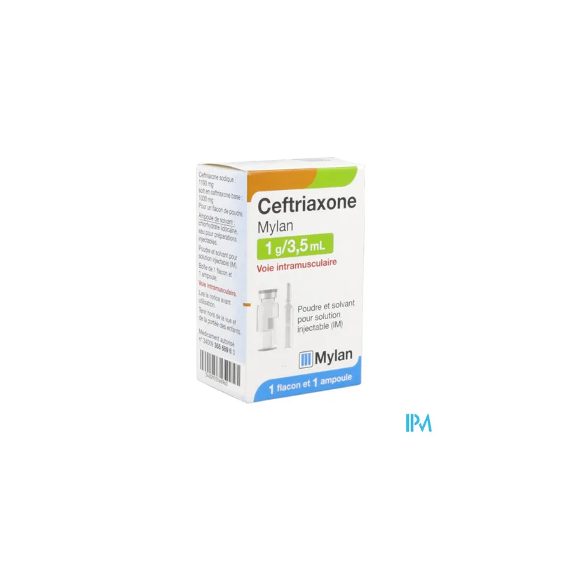 CEFTRIAXONE 1G/3,5ML VIATRIS IM 1