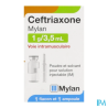 CEFTRIAXONE 1G/3,5ML VIATRIS IM 1
