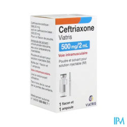 CEFTRIAXONE 500MG/2ML VIATRIS IM 1