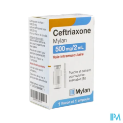 CEFTRIAXONE 500MG/2ML VIATRIS IM 1