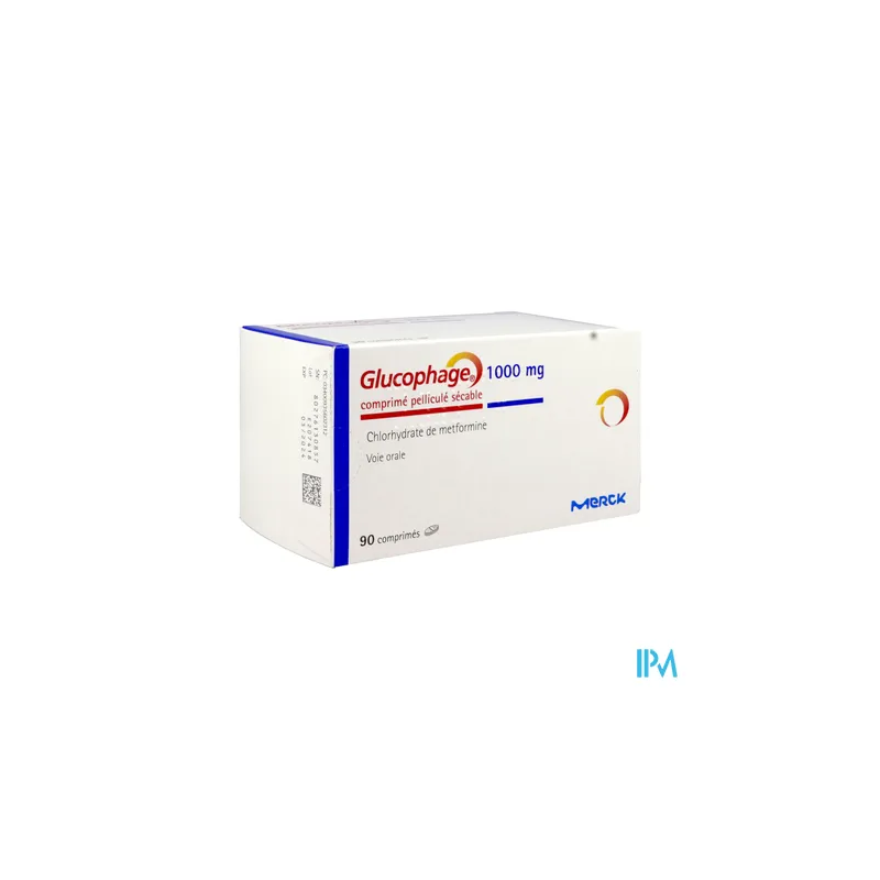 GLUCOPHAGE 1 000MG CPR SECABLE 90
