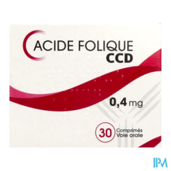 ACIDE FOLIQUE 0,4MG CCD CPR 30