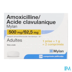 AMOXICIL/CLAV 500/62,5MG VTS CPR24