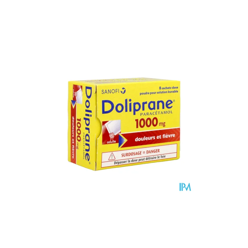 DOLIPRANE 1 000MG SACHET 8