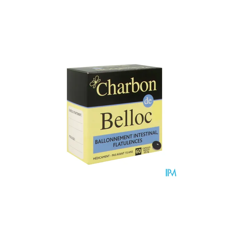 CHARBON DE BELLOC 125MG CAPS 60