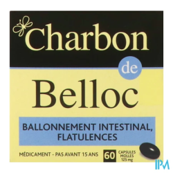 CHARBON DE BELLOC 125MG CAPS 60