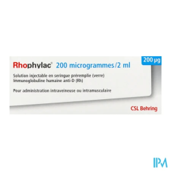 RHOPHYLAC 200MCG/2ML SER IV-IM