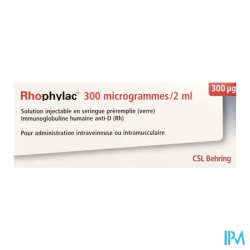 RHOPHYLAC 300MCG/2ML SER IV-IM