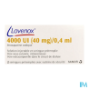 LOVENOX 4 000UI (40MG)/0,4ML SER 2