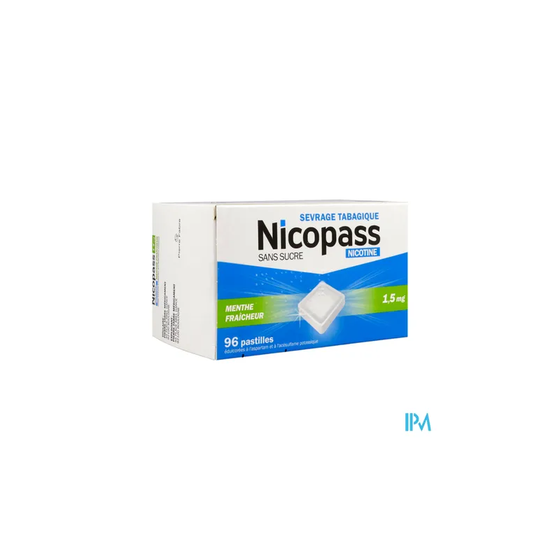 NICOPASS 1,5MG S/S MENTHE PAST 96