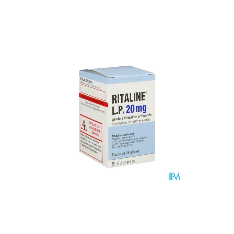 RITALINE LP 20MG GELULE 28