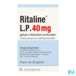 RITALINE LP 40MG GELULE 28