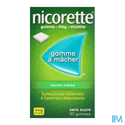 NICORETTE 4MG GOMME MENT FRA SS 30