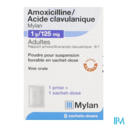 AMOXICIL/CLAV 1G/125MG VTS SAC 8