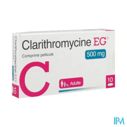 CLARITHROMYCINE 500MG EG CPR 10