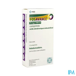 FOSAVANCE 70MG/2 800UI CPR 12