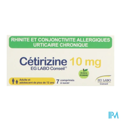 CETIRIZINE 10MG EG CPR 7