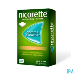 NICORETTE 2MG GOMME FRUITS SS 30