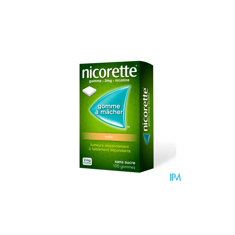 NICORETTE 2MG GOMME FRUITS SS 105